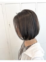 ルヴェルヘアー(Revel hair)&nbsp;ボブ × シアーベージュ × 酸性ストレート