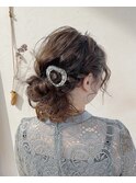 ふんわりお団子ヘアアレンジ