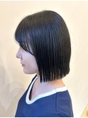 髪質改善10代20代30代韓国風顔周りレイヤー切りっぱなしボブ