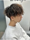 フェザーパーマスパイキーショートブルーブラックサーフカールy