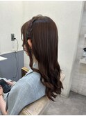 編み込みと巻き髪の組み合わせで最強推し活ヘア