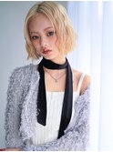 ANGELICA ぱつっと垢抜けボブ ブロンドベージュカラー