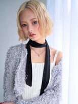 アンジェリカ 京都駅前店(ANGELICA JR)&nbsp;ANGELICA ぱつっと垢抜けボブ ブロンドベージュカラー