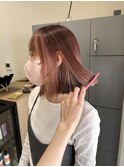 フェイスフレーミング ピンクベージュ