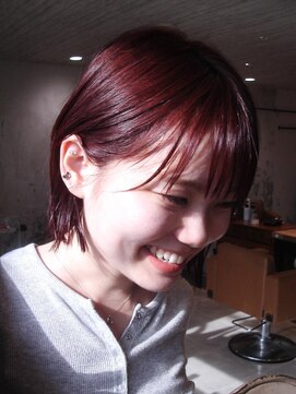 ボコカ(bococa) 【Vicky指名】ダブルカラーチェリーレッドナチュラルボブ