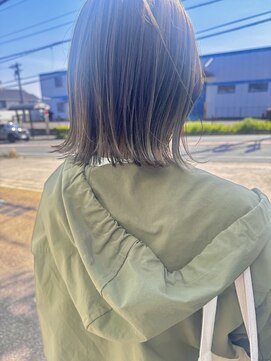 ブルーベイル(Blue Veil.) 外ハネボブ/30代ボブ/頭皮びつけないカラー/ヘッドスパ