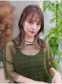 【GEEKS渋谷】ロングレイヤー/前髪あり/アッシュベージュ/夏ヘア