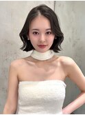 韓国くびれボブ×グレージュ