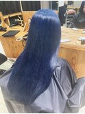 ネイビーブルー/髪質改善/ブリーチ【店長　山本】