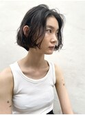 【ヤベハルカ】ボブパーマ 前髪なし ゆるめパーマ