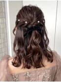 【ハーフアップ】結婚式/お呼ばれヘア/銀座/有楽町/ヘアアレンジ