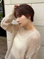 オーロ 塚口店(ORO) 丸みショート×艶ブラウンカラー