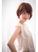 ミニウルフテラコッタデジタルパーマくすみブルー