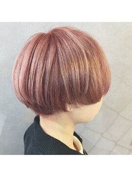 ヘアサロンエム 渋谷店(HAIR SALON M) 丸みショートピンクベージュ