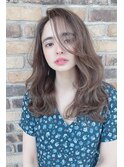 前髪長めのフリンジウェーブセミロング♪♪藤沢