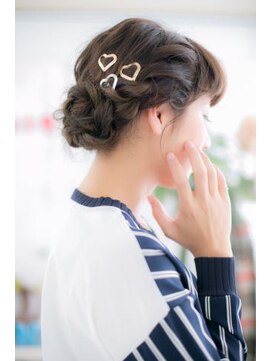 ミック ヘアアンドメイク アップ 駒込店(miq Hair&Make up) こなれアレンジ◎ルーズアップまとめ髪style