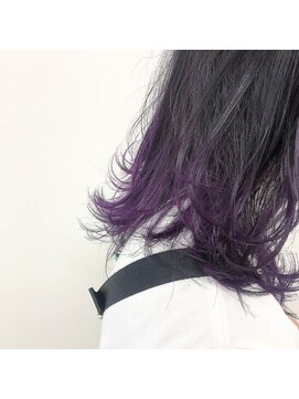 キー(kii) purple　グラデーションカラー　ブリーチカラー　福岡　天神