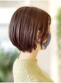 20代30代40代丸みショート☆ナチュラルブラウン