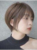 前髪あり小顔ショートボブ20代30代40代【AIN.表参道】川原大地