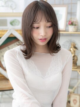 カバーヘア イヴ 戸頭店(COVER HAIR EVE) 大人かわいいシースルーバングバレイヤージュa戸頭20代30代40代