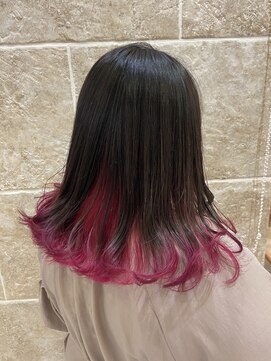 シャンティ 平岸店(Shanti) ○インナーカラー/ビビットピンク/派手髪　菅野裕太○