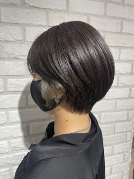 アッシュ 稲田堤店(Ash) ショートボブ×イヤリンググレージュ