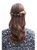 韓国風ゆる巻きハーフアップ/ヘアセット