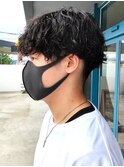 ツイストスパイラルパーマ波巻きスパイラル刈り上げマッシュ