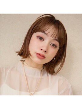 ガーデン オオタカノモリ(garden otakanomori) 透明感暖色カラー×束感ミディ×シースルー前髪×フレンチガーリ