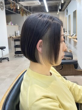 トト 船橋店(toto.) ピンクブラウン切りっぱなしボブ美髪くびれレイヤー小顔[西船橋]