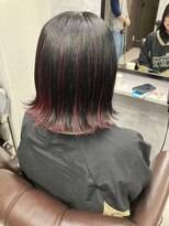 グラッジ 池袋(GLADGE)&nbsp;アンブレラカラー　ブラックxピンク