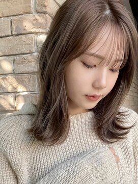 アンドレイ 表参道(andrey) デザインカラー/レイヤーカット/ウェットヘア/オリーブベージュ