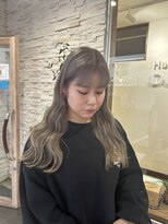 デビュー 沖縄泡瀬店(Debut)&nbsp;デザインカラー/レイヤーカット/ウェットヘア/オリーブベージュ