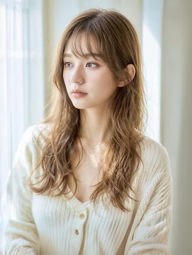 ダブルバイグリッター(W by GRITTERs) ベージュカラー レイヤーカット 前髪カット 韓国風ヘア 髪質改善