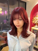 ボックスミコ(Box mico.)&nbsp;レイヤーカット×レッドカラーで韓国風スタイル☆