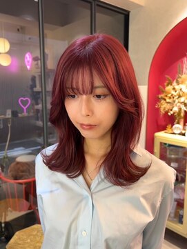 ボックスミコ(Box mico.) レイヤーカット×レッドカラーで韓国風スタイル☆