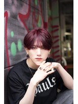ポプルス(popls)&nbsp;シースルーマッシュ/ウルフカット/韓国ヘア/赤髪ウルフ