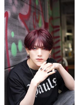 ポプルス(popls) シースルーマッシュ/ウルフカット/韓国ヘア/赤髪ウルフ