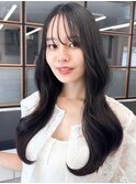 【艶感シースルーバング】韓国小顔カット大人可愛いウェーブ巻き