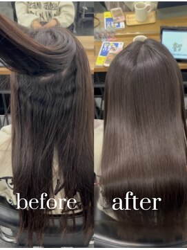 エスカーラ 町田(THE ESCALA) 髪質改善/美髪縮毛矯正/うるつやがわかる/ツヤ髪スタイル/韓国