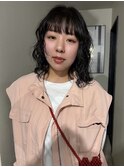 ゆるカール/ミディアム/抜け感/デザインカット