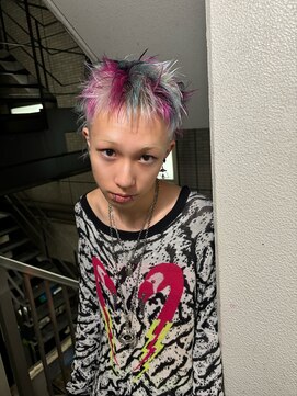 レコ 渋谷(LECO) メンズハイトーンスパイキーショートデザインカラー