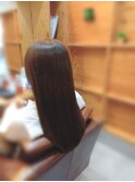大人美人艶カラーベージュ小顔カット透明感レイヤーロング