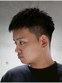 MEN'S/クロップ×フェード/ベリーショート/短髪/黒髪