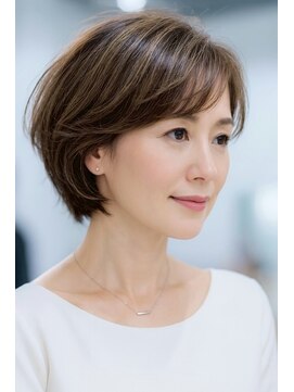 ゲイン(Gain) ショートカット・レイヤーカット×白髪ぼかし