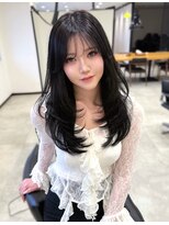 シェイト(ciate)&nbsp;韓国ヘア レイヤーカット 暗髪透明感グレージュ