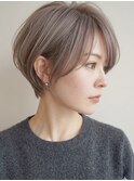 脱白髪染め/白髪ぼかしカラー/レイヤーカット/ショート