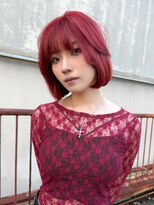 グロウバイニューヨークニューヨーク(Grow by NYNY)&nbsp;【打越】ミディアム×ボブ×カシスレッド