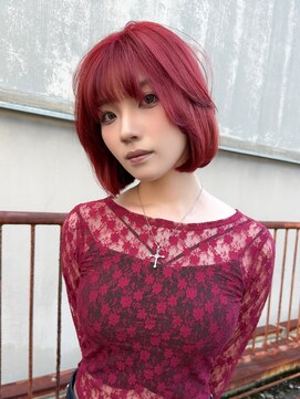 グロウバイニューヨークニューヨーク(Grow by NYNY) 【打越】ミディアム×ボブ×カシスレッド