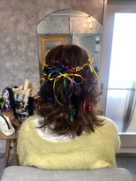 サーディースリーエーカーズヘアスタジオ(33Acers Hair Studio)&nbsp;5色使いハーフアップ